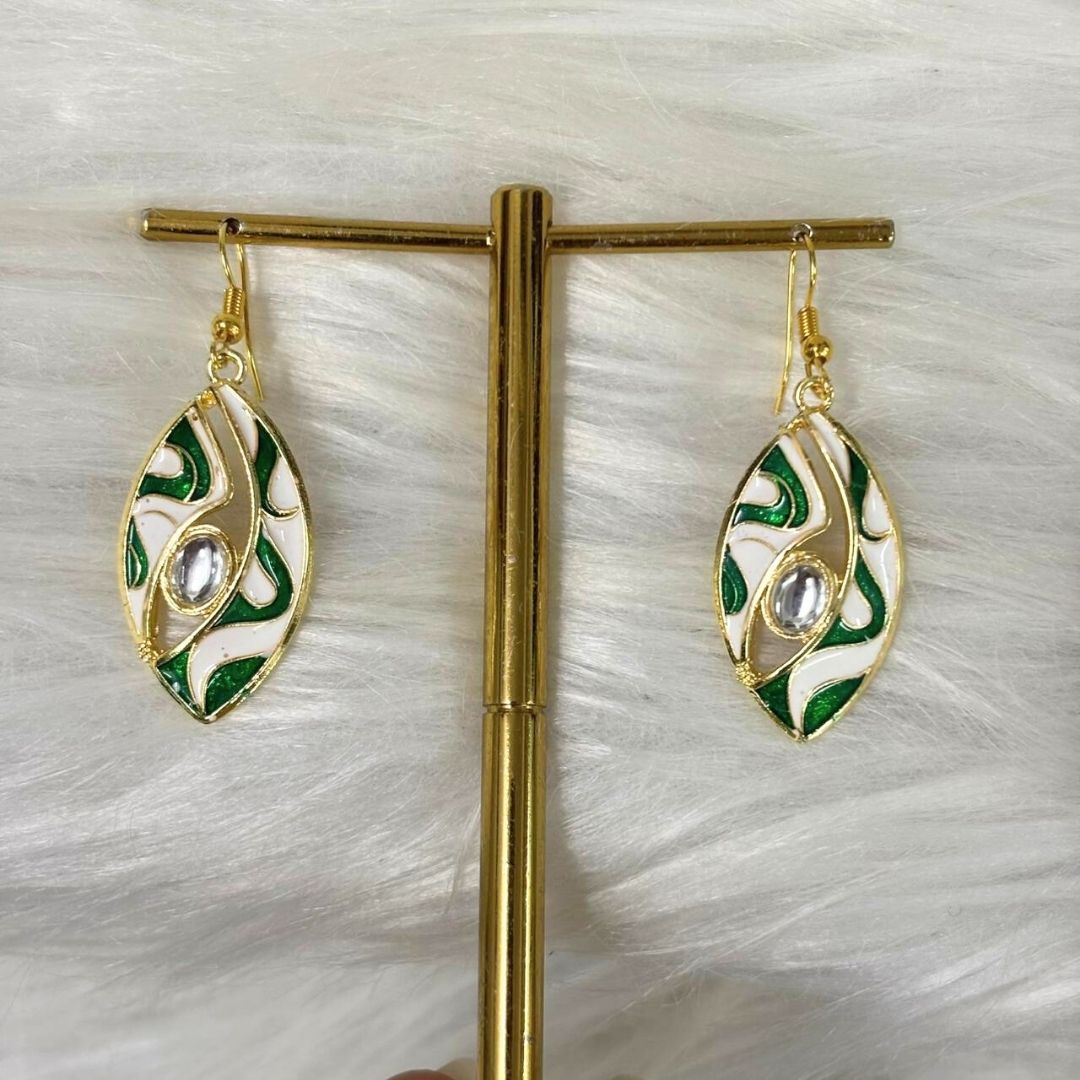 Gold-Plated Kundan Earrings