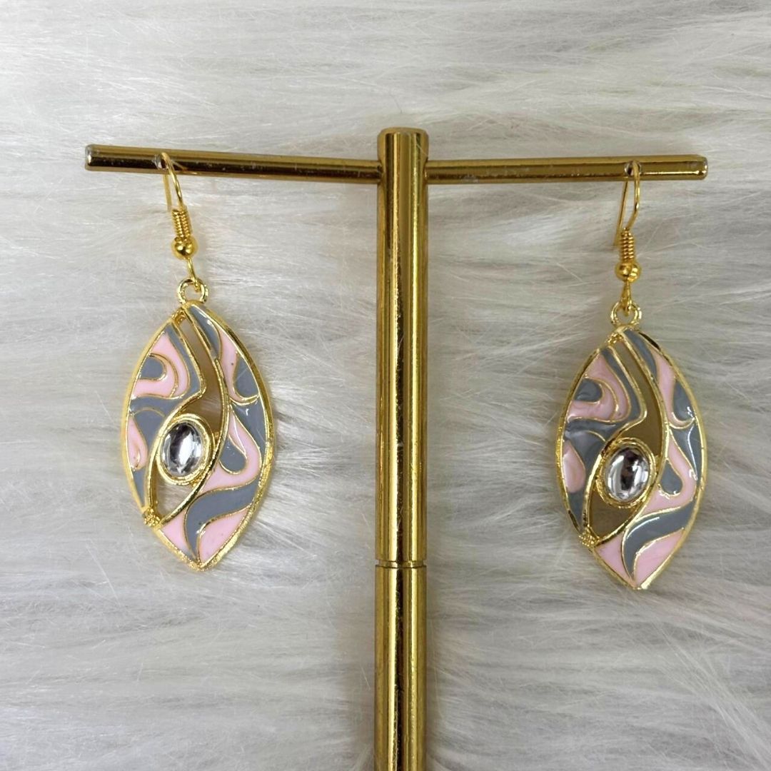 Gold-Plated Kundan Earrings