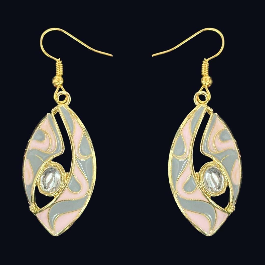 Gold-Plated Kundan Earrings