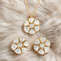 Rose Gold Plated Cubic Zirconia Pendant Set