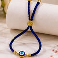 Gold Plated Evil Eye Adjustable Bracelet