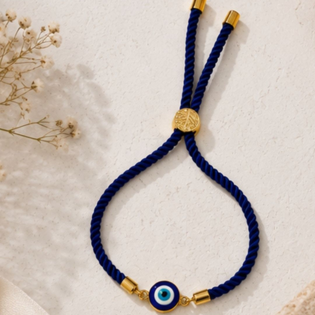 Gold Plated Evil Eye Bracelet
