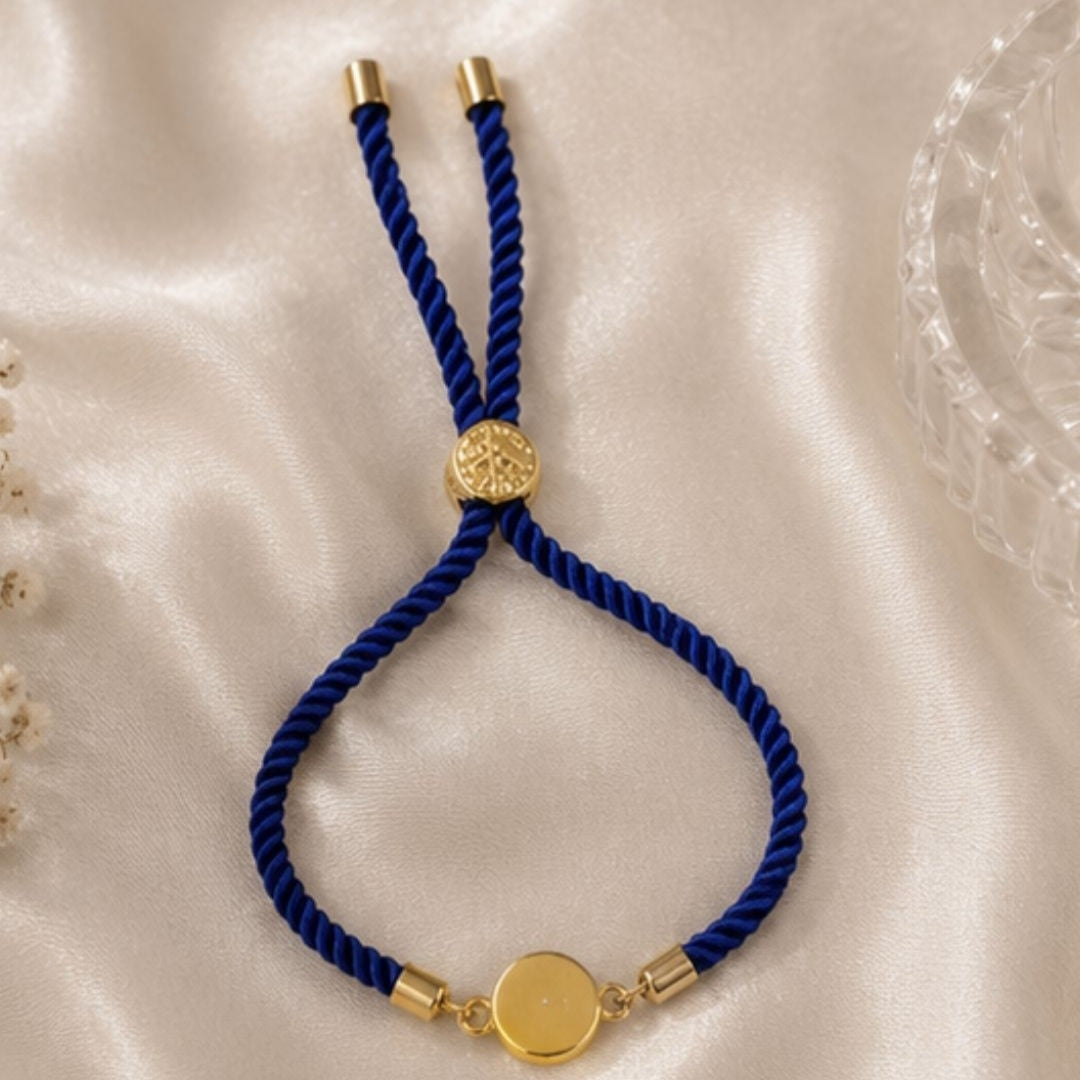 Gold Plated Evil Eye Adjustable Bracelet