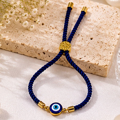 Gold Plated Evil Eye Bracelet