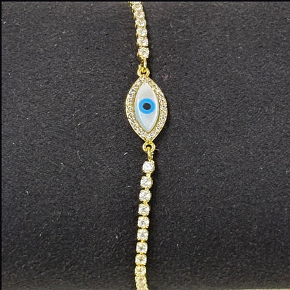 Evil Eye Bracelet with Cubic Zirconia