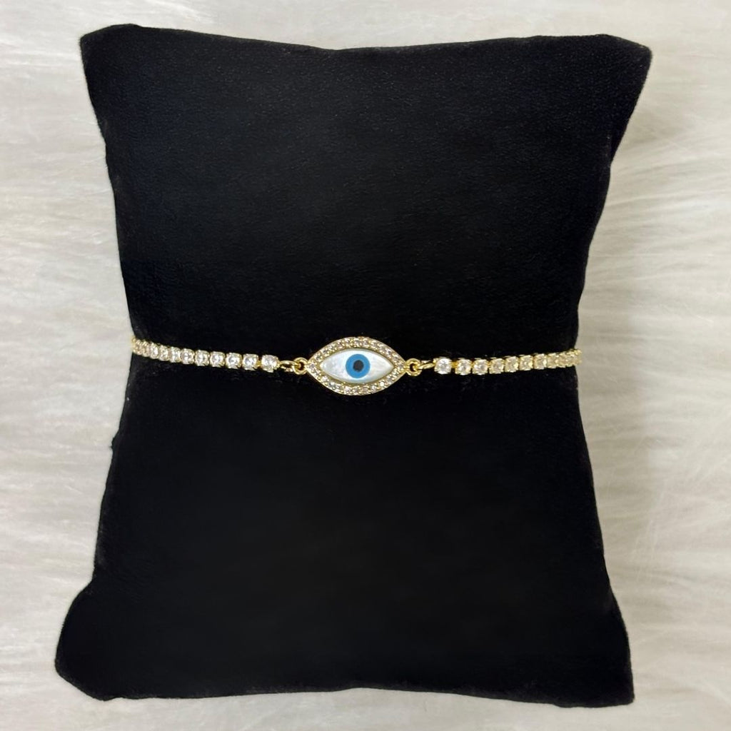 Evil Eye Bracelet with Cubic Zirconia