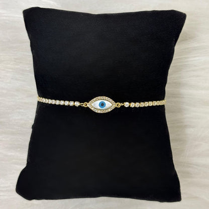 Evil Eye Bracelet with Cubic Zirconia