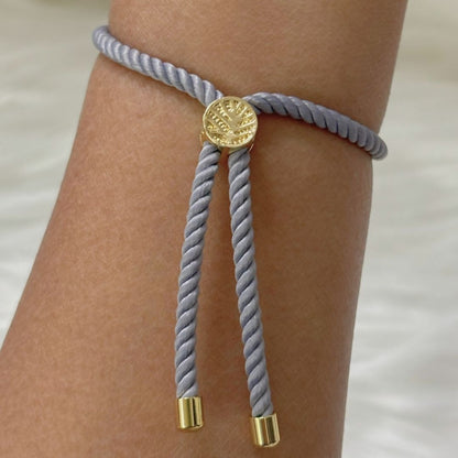 Gold-Plated Evil Eye Adjustable Bracelet