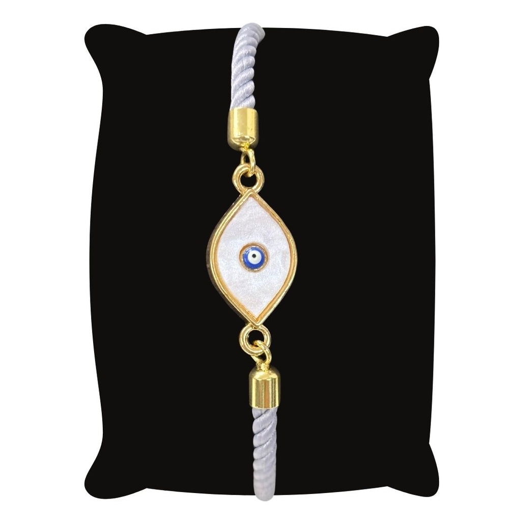 Gold-Plated Evil Eye Adjustable Bracelet