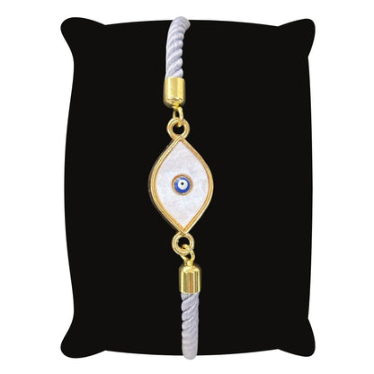Gold-Plated Evil Eye Adjustable Bracelet