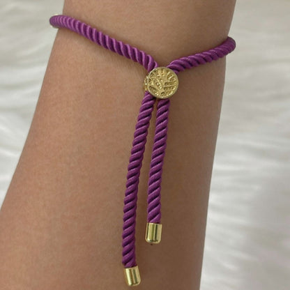 Adjustable Gold-Plated Evil Eye Bracelet