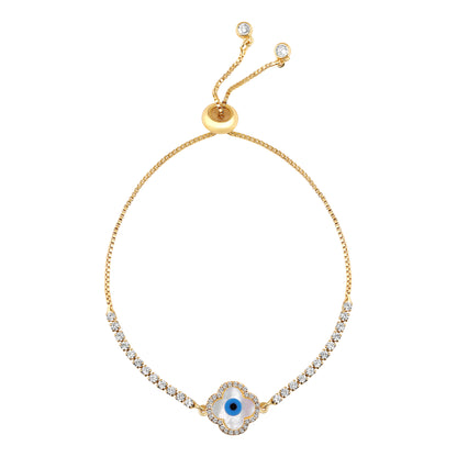 Evil Eye Bracelet with Cubic Zirconia