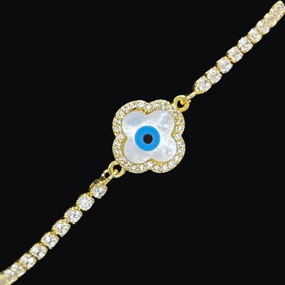 Evil Eye Bracelet with Cubic Zirconia