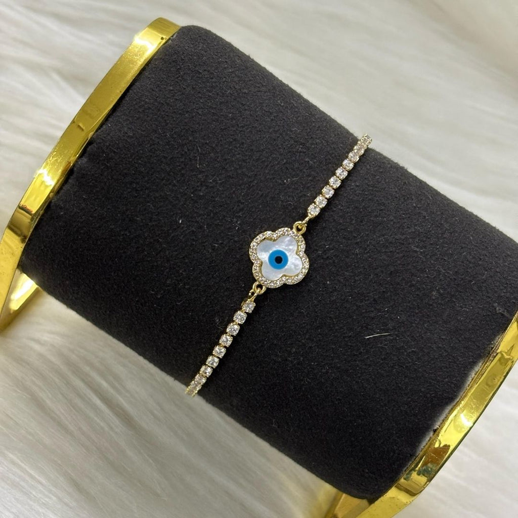 Evil Eye Bracelet with Cubic Zirconia