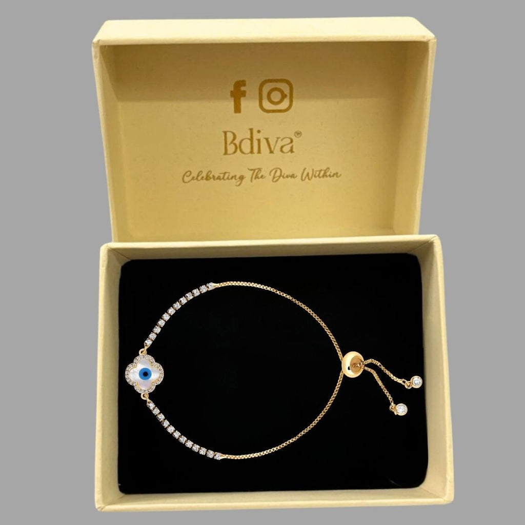 Evil Eye Bracelet with Cubic Zirconia
