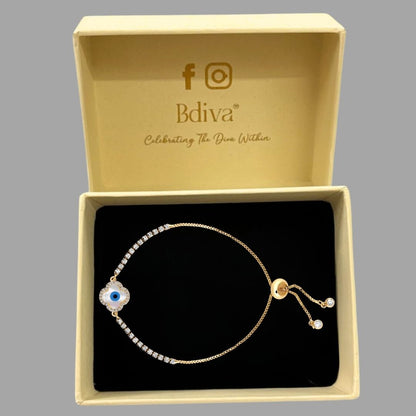Evil Eye Bracelet with Cubic Zirconia