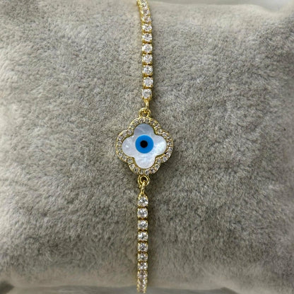 Evil Eye Bracelet with Cubic Zirconia
