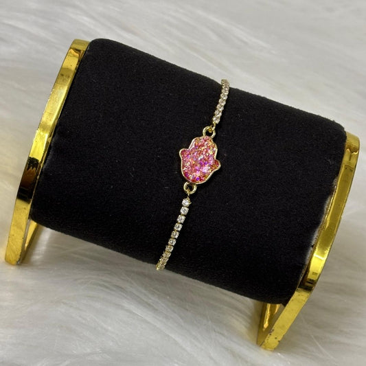 Celestial Spark Hamsa Bracelet – A Symbol of Grace & Good Fortune