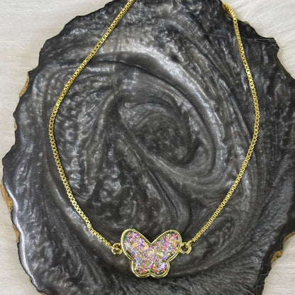 Gold-Plated Butterfly Bracelet