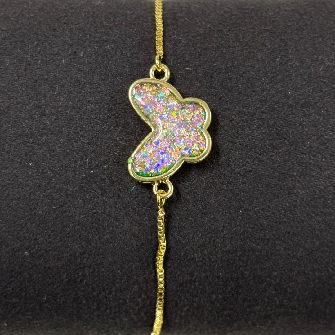 Fly High Butterfly Bracelet – Gold Plated with Glitter Shine