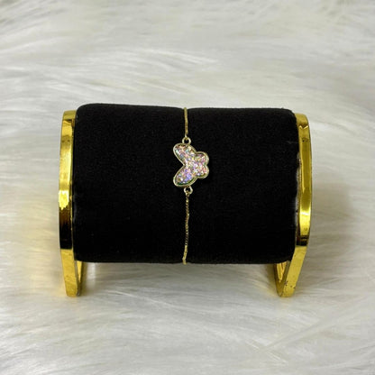 Rhodium-Plated Butterfly Bracelet