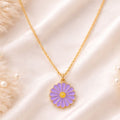 Gold Plated Flower Style Pendant Chain