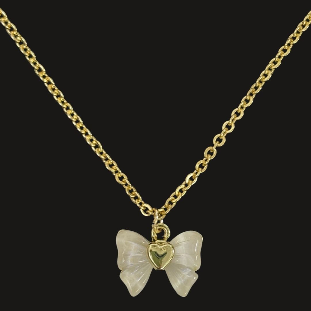 High Quality Gold Plated Ivory Grace Butterfly Chain Pendant