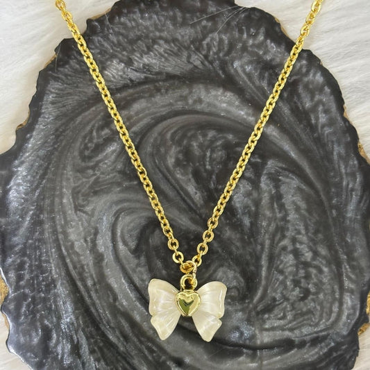 High Quality Gold Plated Ivory Grace Butterfly Chain Pendant