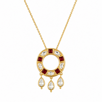 Gold Plated CZ Pendant Chain