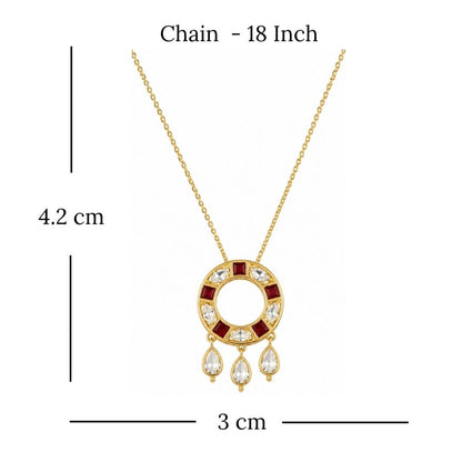 Gold Plated CZ Pendant Chain