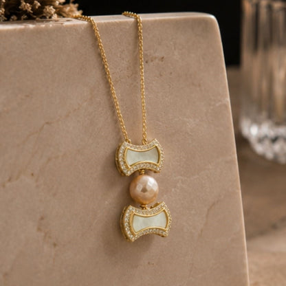 Gold Plated Pearl Pendant Chain