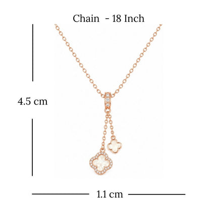 Rose Gold Plated Clover Pendant Chain