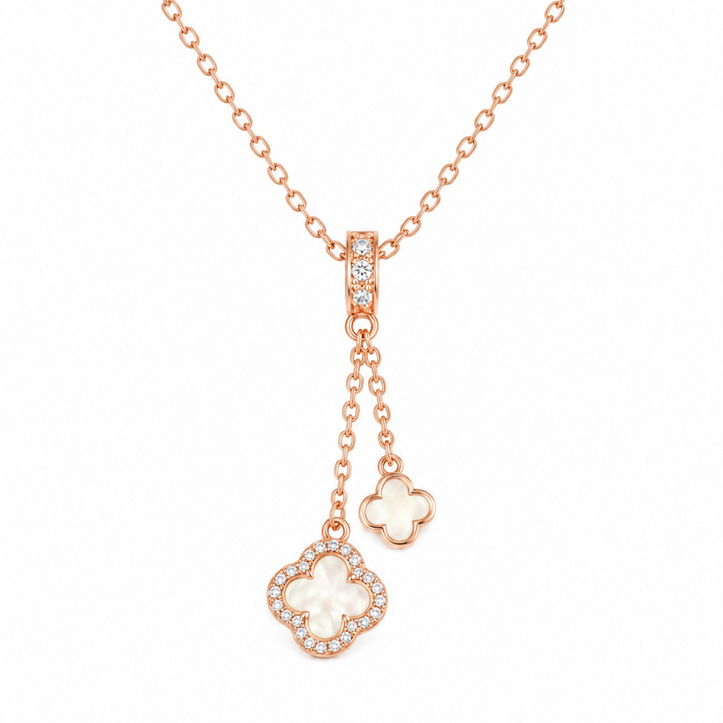 Rose Gold Plated Clover Pendant Chain