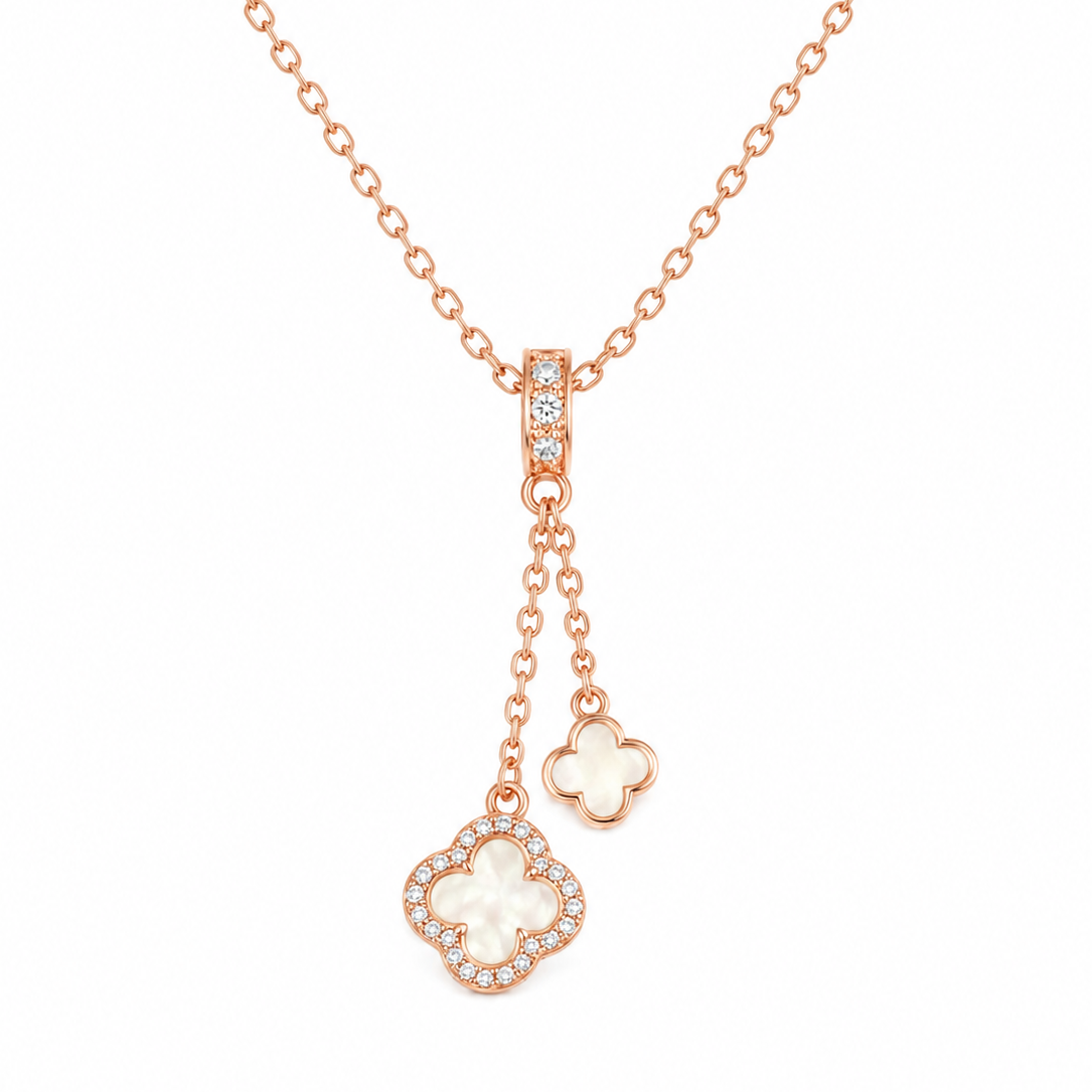 Rose Gold Plated Clover Pendant Chain