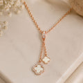 Rose Gold Plated Clover Pendant Chain