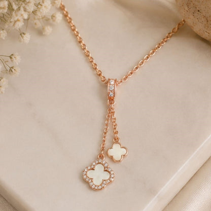 Rose Gold Plated Clover Pendant Chain