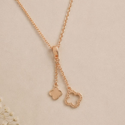 Rose Gold Plated Clover Pendant Chain