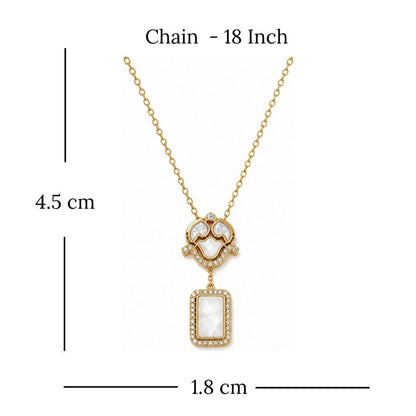 Gold Plated CZ Pendant Chain