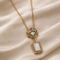 Gold Plated Cubic Zirconia & Kundan Chain Pendant