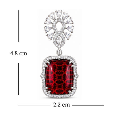 Rhodium Plated CZ Earrings