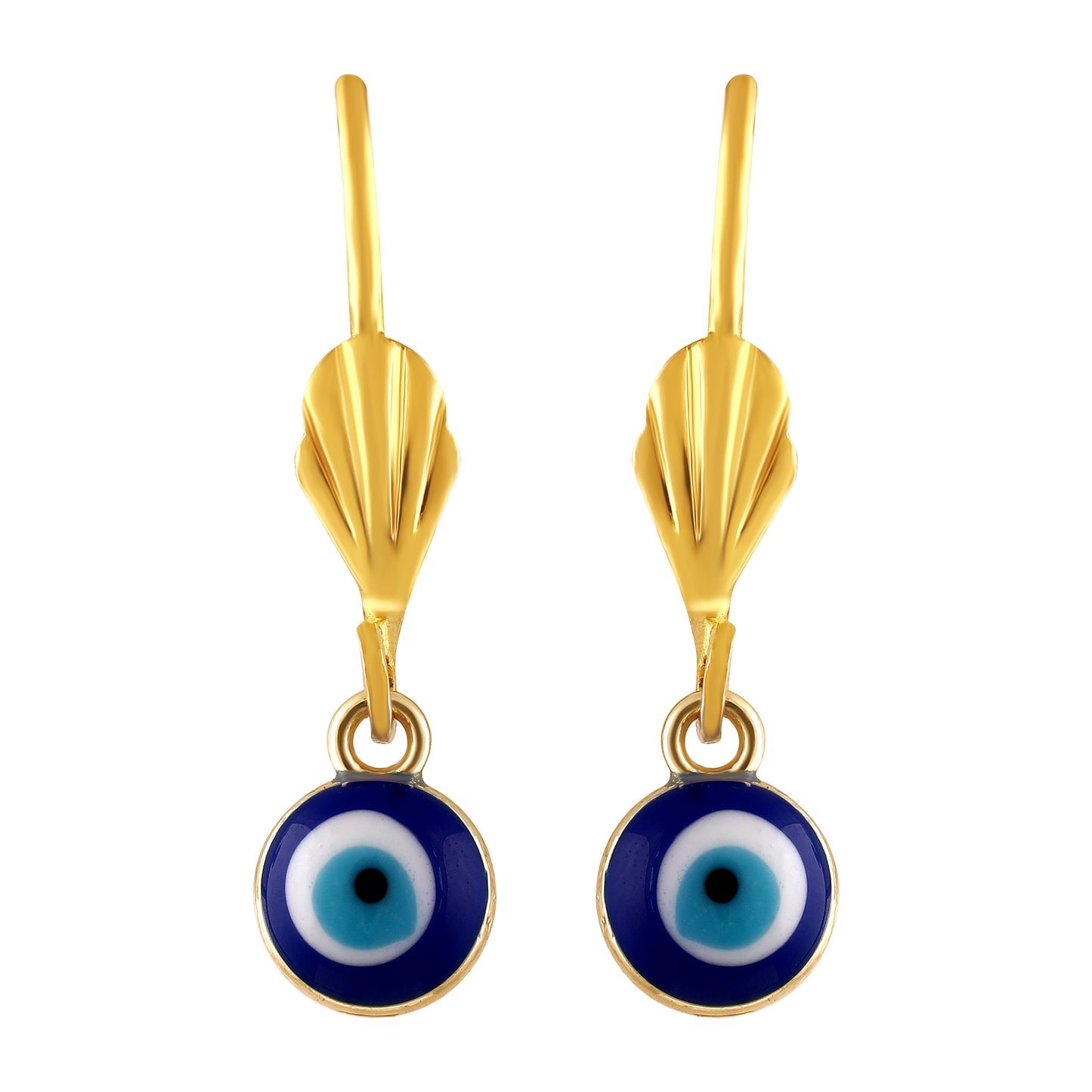 Bdiva 18k Gold Plated Handmade Evil Eye Earrings