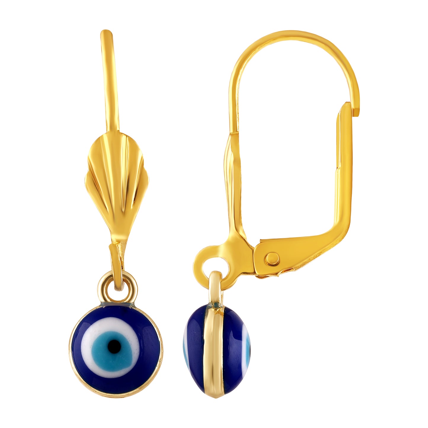 Bdiva 18k Gold Plated Handmade Evil Eye Earrings