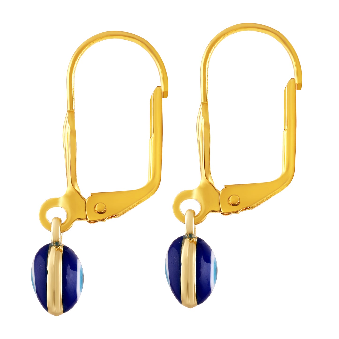 Bdiva 18k Gold Plated Handmade Evil Eye Earrings