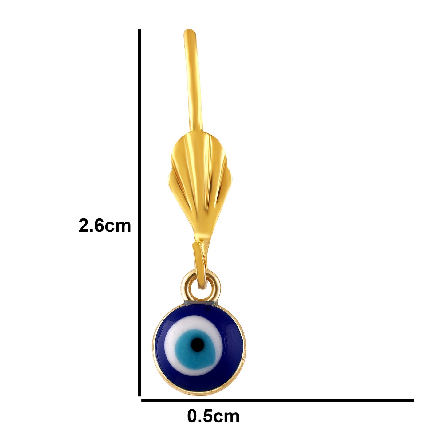 Bdiva 18k Gold Plated Handmade Evil Eye Earrings