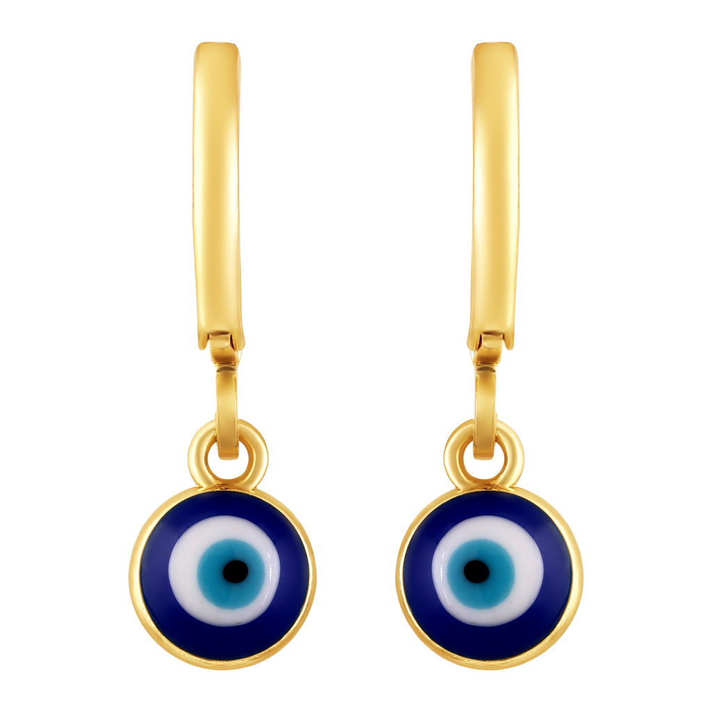 Bdiva Handmade 18K Gold-Plated Evil Eye Earrings