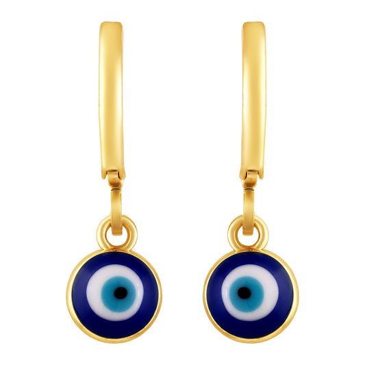 Bdiva Handmade 18K Gold-Plated Evil Eye Earrings