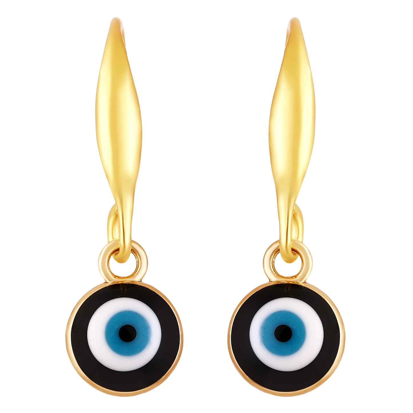 Bdiva 18k Gold Plated Handmade Evil Eye Earrings