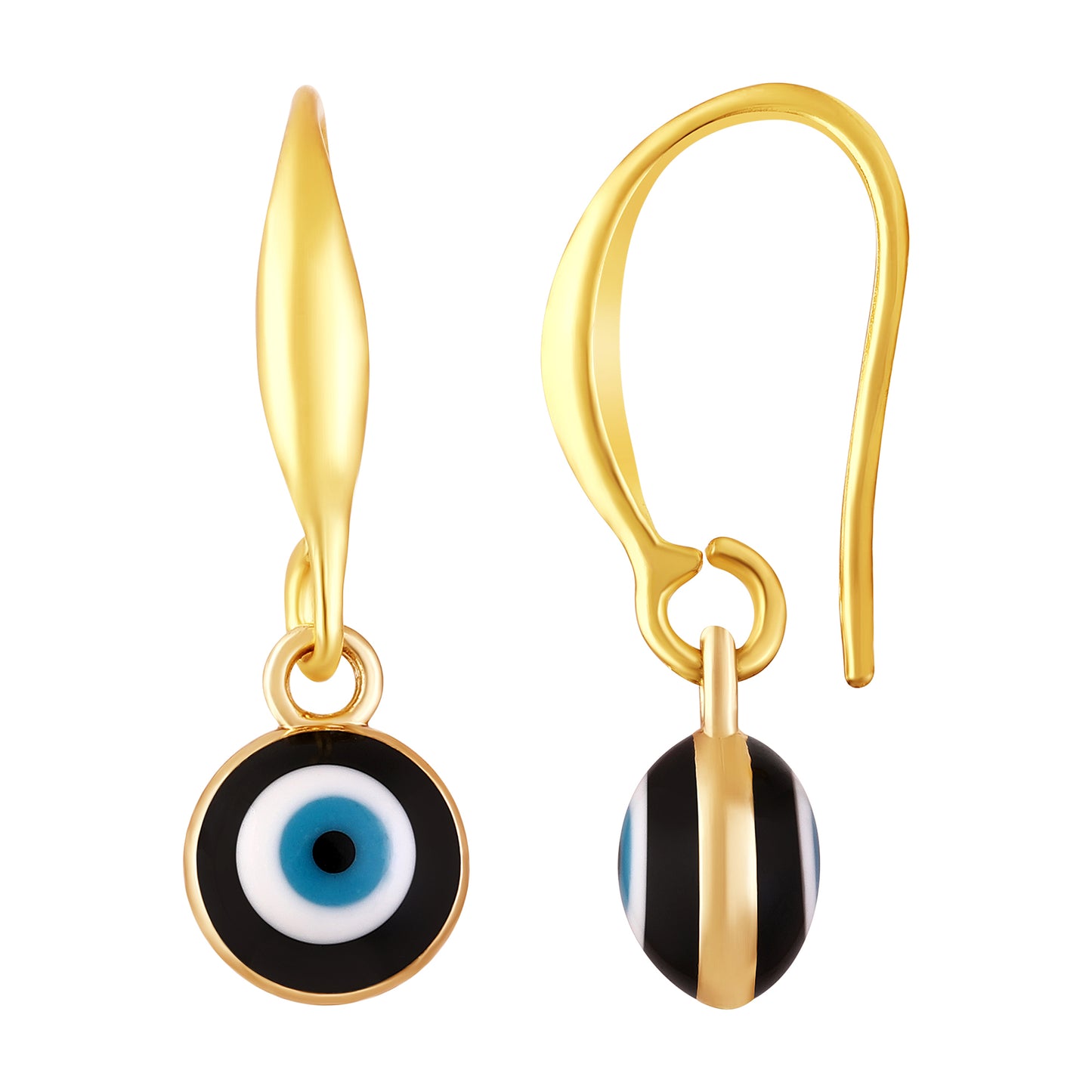 Bdiva 18k Gold Plated Handmade Evil Eye Earrings