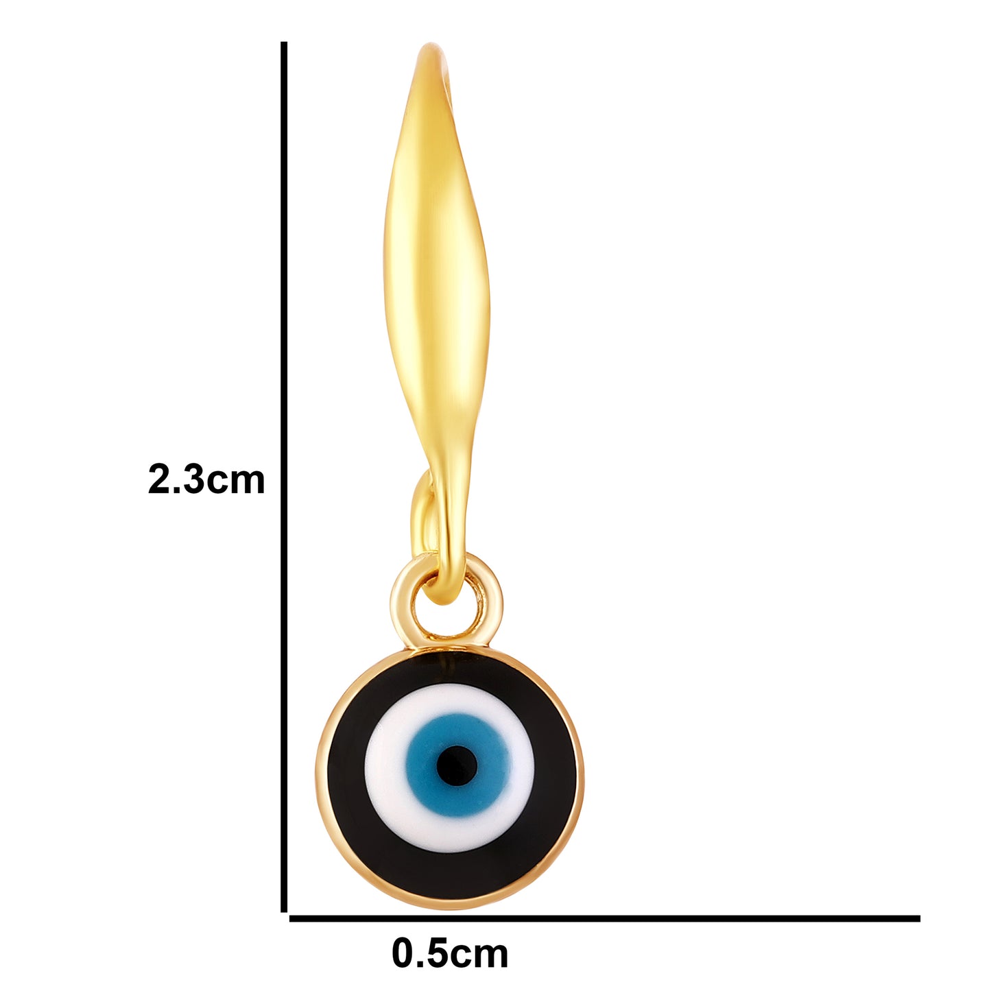 Bdiva 18k Gold Plated Handmade Evil Eye Earrings