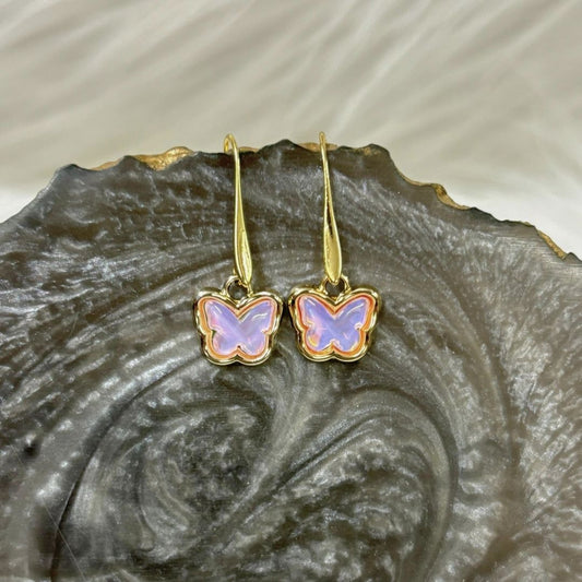 High-Quality Gold-Plated Floral Bliss Pink Cubic Zirconia Dangle Earrings